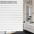 Frosted Window Film Static Cling Decorative Glass Film 72" x 36" UV Protection Window Privacy Film Non Adhesive Window Cling for Home Office Meeting Room, Frosted Stripe Patterns