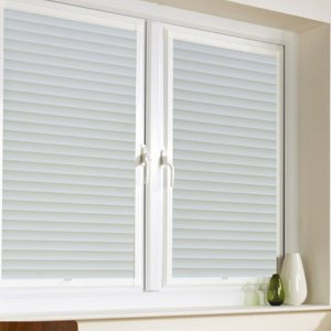 Frosted Window Film Privacy Window Sticker Non Adhesive Window Vinyl Film 216" x 36" Removable Static Cling Window Film UV Protection Striped Pattern for Home Office