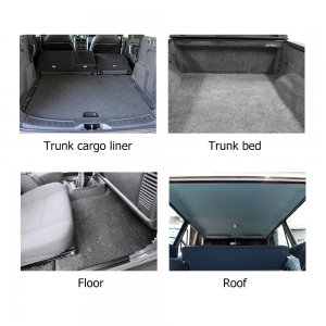 Gray-White Cut-pile Underfelt 120inch Length Cabin&Trunk Liner Carpets Dustproof/Upholstery/Re-cover