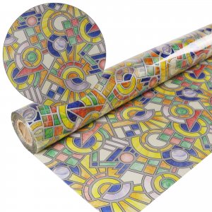 252inch Long Window Film Stained irregular graphics Glass Sticker Anti UV Decals Non Adhesive Home Decoration