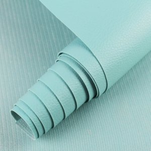 Sky Blue Faux Leather Fabric Sheets Premium Vinyl PVC leatherette textile leather warm&soft touch picture frames