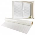 24" x 36" Mosaic Style Window Privacy Film White Grid Sticker Non Adhesive Removable Static Cling