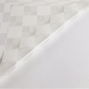 Mosaic Style Window Privacy Film 48"x36" White Grid Sticker Non Adhesive Removable Static Cling