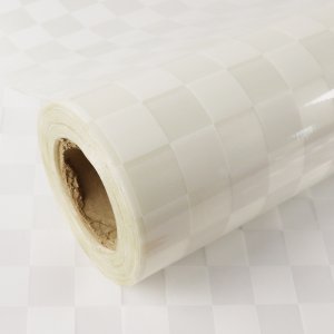 Mosaic Style Window Privacy Film 48"x36" White Grid Sticker Non Adhesive Removable Static Cling