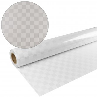 Mosaic Style Window Privacy Film White Grid Sticker Non Adhesive Removable Static Cling 72"x36"