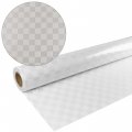 Mosaic Style Window Privacy Film White Grid Sticker Non Adhesive Removable Static Cling 108inch x 36inch