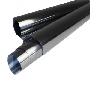 Black Silver 60" Home office solar control Tint Window Film Privacy One Way Mirror Reflective Heat UV Static Cling UltraSafe Safety Security Window Films