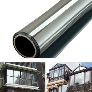 office Home Tint Window Film Privacy One Way Mirror Reflective Heat UV Static Cling UltraSafe Safety Security Window Films 60"x144"