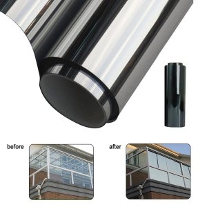 Window Tint One Way Mirror Film Heat Reflective Building Commercial Solar Office home apartment residence Heat Rejection Window Films 60"x36"
