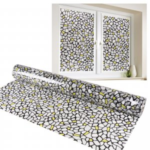 Stained Glass Decorative Window Film No Glue Static Cling Privacy Anti UV 108inch x36inch
