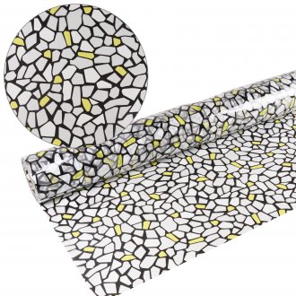 Stained Glass Decorative Window Film No Glue Static Cling Privacy Anti UV 252inch Long