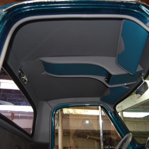 54" x 288" Premium Grade Vinyl Fabric Faux Leather Upholstery Restore/Renovate For Headboards/Chairs Blue