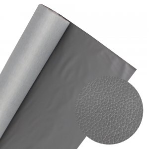 252" x 54" Faux Leather Fabric Sheets Grey Textile Artificial Highly Durable