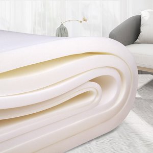 2" Thick x 29" x 80" White Upholstery Seat Cushion Firm Rubber Foam Sheet Cushion Replacement Sheet-Great For Boat Seats Benches