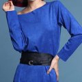 Blue Suede Upholstery Fabric Curtains Sofa Faric 36" x 60"