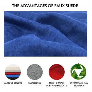 Blue Suede Upholstery Fabric Curtains Sofa Faric 60" x 60"