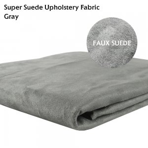 Faux Premium Suede Upholstery Fabric Material Upholstery Car Interior Sofa Pillowcase Repair Gray 36" x 60"