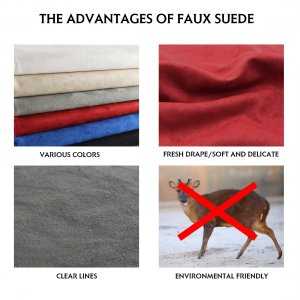 Faux Premium Suede Gray Upholstery Fabric Material Upholstery Car Interior Sofa Pillowcase Repair 60" x 360"