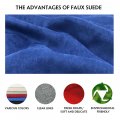 180" x 60" Gray Faux Premium Suede Upholstery Fabric Material Upholstery Car Interior Sofa Pillowcase Repair