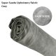 180" x 60" Gray Faux Premium Suede Upholstery Fabric Material Upholstery Car Interior Sofa Pillowcase Repair