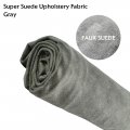 Gray Faux Premium Suede Upholstery Fabric Material Upholstery Car Interior Sofa Pillowcase Repair 216" x 60"