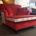 Red Soft Faux Suede Upholstery Fabric Furniture Repair Sofas, Cushions Headlining Seating 60inch x 60inch
