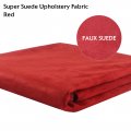 Red Soft Faux Suede Upholstery Fabric Furniture Repair Sofas, Cushions Headlining Seating 60inch x 60inch