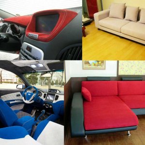 288" Length Soft Faux Suede Upholstery Fabric Red Long Furniture Repair Sofas, Cushions Headlining Seating