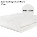 36" x 60" Faux Upholstery Suede Fabric Material White Sag Replace