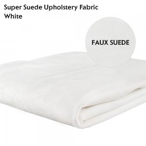 36" x 60" Faux Upholstery Suede Fabric Material White Sag Replace