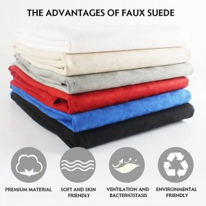 White Faux Upholstery Suede Fabric Material Sag Replace 360" x 60"