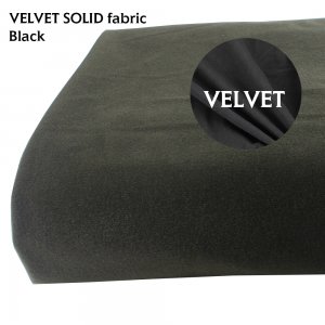 Super Soft Velvet Fabric DIY Toy Pillow Rug Home Textiles Material Craft Black 58"x 20"