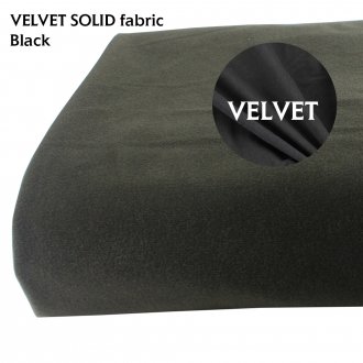 Super Soft Velvet Fabric DIY Toy Pillow Rug Home Textiles Material Craft Black 58"x 20"