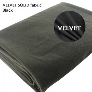 Black Super Soft Velvet Fabric DIY Toy Pillow Rug Home Textiles Material Craft 96inch Length