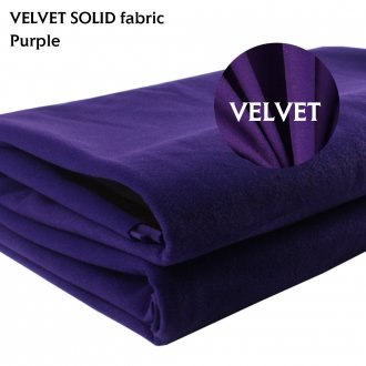 Upholstery Velvet Fabric Non-Transparent Material Craft 58"Wide x 20" Long Purple