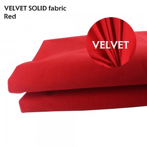 58"x 20" Velvet Fabric Material Dressmaking Upholstery Cushion Craft Fancy Dress Red