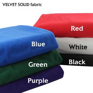 Velvet Fabric Material Dressmaking Upholstery Cushion Craft Fancy Dress Red 58"x 60"