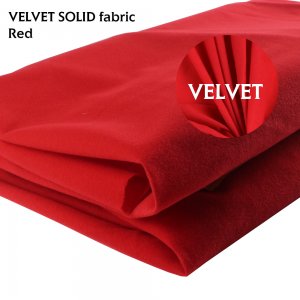 Red Velvet Fabric Material Dressmaking Upholstery Cushion Craft Fancy Dress 96inch x 58inch