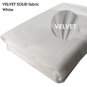 Velvet Fabric Home Textiles Upholstery No Stretch Repair Craft White 58"x 20"